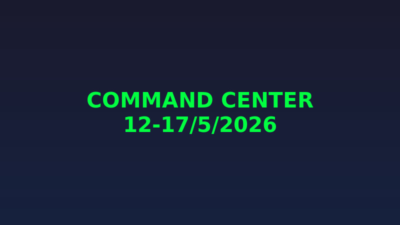 Command Center 7-8/5/2026: UECL Bán K?t L??t V? Và Bóng ?á N? Cu?i Tu?n — T?ng Quan ??y ??