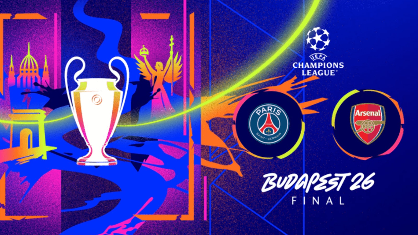 Chung k?t Champions League Budapest PSG Arsenal gi? xem Vi?t Nam 2026