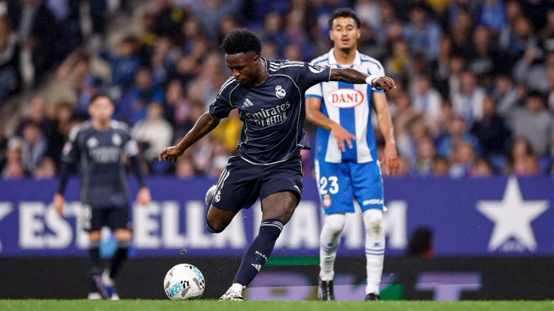 Vinicius Jr ghi cú ?úp giúp Real Madrid h? Espanyol 2-0 t?i san Cornellà El Prat ngày 7/5/2026 tr??c th?m El Clasico ngày 10/5